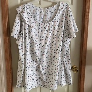 eShakti Nautical Blouse w/ Cami 5X